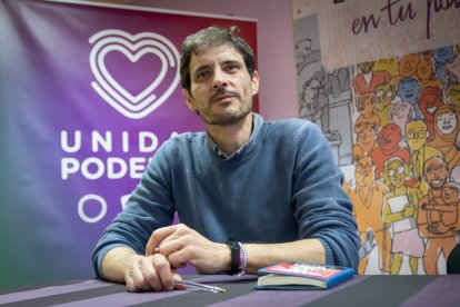 Jorge Ramiro, cabeza de lista a las  Elecciones Autonómicas por Unidas Podemos en Soria. GONZALO MONTESEGURO