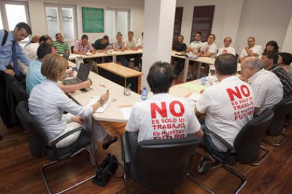 Un momento de la reunión de ayer en Valladolid./ P. R. -