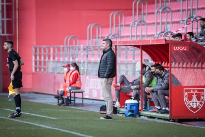 Álex Huerta confía en que el Numancia logre ante el Racing de Ferrol la tercera victoria seguida. MARIO TEJEDOR