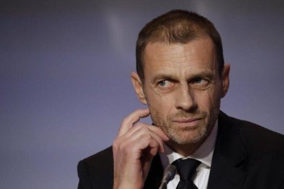 Aleksander Ceferin, presidente de la UEFA, en Roma el pasado 7 de febrero.-ALESSANDRA TARANTINO (AP)