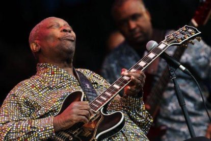 La leyenda viva del blues, B.B. King.-Foto: ADRIAN DENNIS / AFP