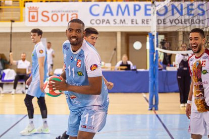 Moreno, durante el partido frente a Teruel. MARIO TEJEDOR