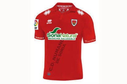 El Numancia estrenará la nueva camiseta ante el Betis.-