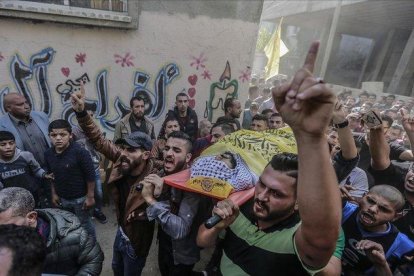 Funeral del líder de la Yihad Islámica asesinado por Israel en Gaza.-MOHAMMED TALATENE