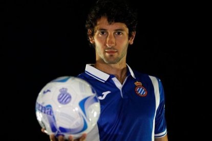 La primera foto oficial de Granero como futbolista del Espanyol.-