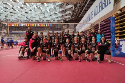 Los equipos del Sporting Santo Domingo que compitieron en el Nacional alevín. HDS