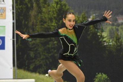 Ángela Díez en plena competición en tierras italianas.-HDS