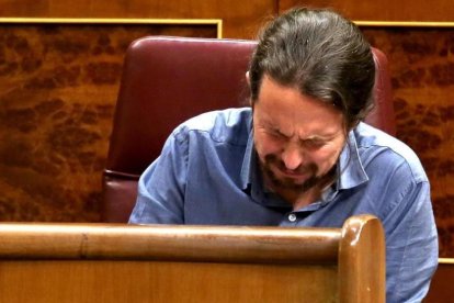 Pablo Iglesias llora-DAVID CASTRO