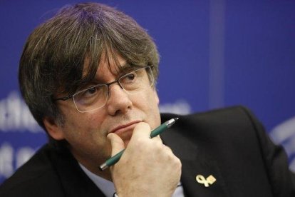 El ’expresident’ de la Generalitat Carles Puigdemont el pasado día 13, en el Parlamento Europeo.-AP / JEAN-FRANCOIS BADIAS