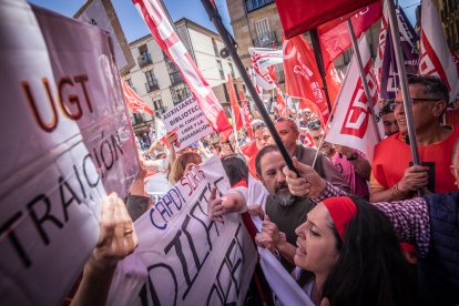 Uno de los momentos de la manifestación.-G. MONTESEGURO