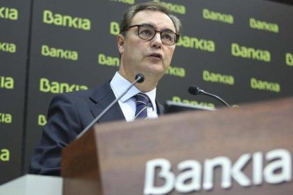 El consejero delegado de Bankia, José Sevilla, en la presentación de resultados del tercer trimestre del 2018-DAVID CASTRO