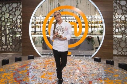 Ona Carbonell, tras ganar el concurso gastronómico de TVE-1 Masterchef Celebrity.-RTVE