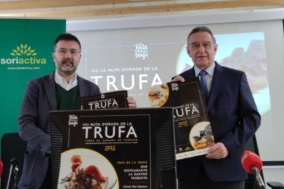 Munilla y García en la presentación de la Ruta Dorada de la Trufa. A.C.