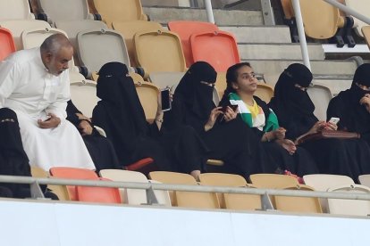 Aficionadas saudís.-AFP