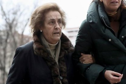 La expresidenta del Rayo Teresa Rivera, llegando a la Audiencia Provincial de Madrid.-MARISCAL (EFE)