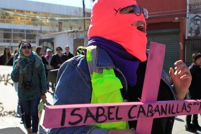 Protestas por el asesinato de Isabel Cabanillas en México.-EFE / LUIS TORRES