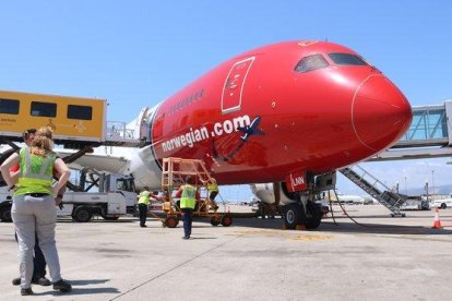 Vuelo inaugural de Norwegian entre Barcelona y Chicago.-