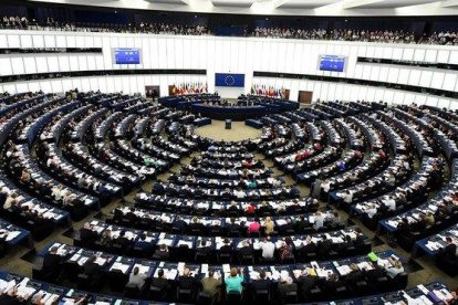 Vista del interior del Parlamento Europeo en Estrasburgo.-EFE / PATRICK SEEGER