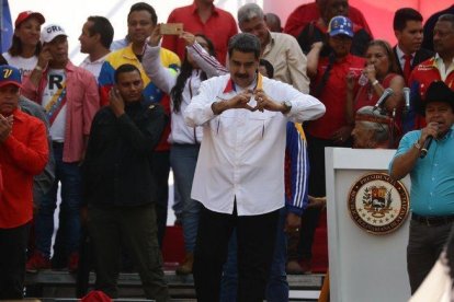 El presidente de Venezuela, Nicolás Maduro, participa en un acto de gobierno en Caracas.-EFE