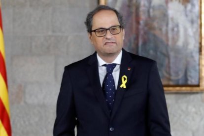 Quim Torra, durante el acto de toma de posesión como president.-/ ALBERTO ESTÉVEZ (EFE / POOL)