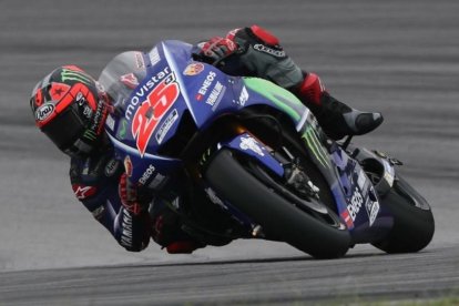 El catalán Maverick Viñales (Yamaha), en su vuelta rápida de hoy en Sepang (Malasia).-ALEJANDRO CERESUELA