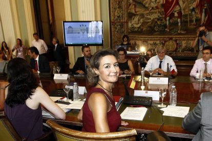 Reunión de los ministros de Agricultura de España, Isabel Garcia Tejerina; Francia, Stéphane Le Foll; Italia, Maurizio Martina; y Portugal, Assunçao Cristas - Portugal, en Madrid-Ical