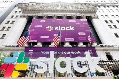 Debut en bolsa de Slack.-EFE / JUSTIN LANE
