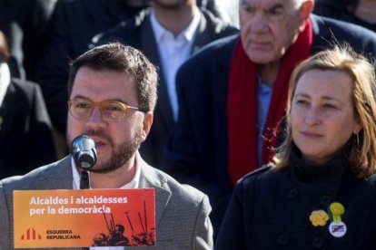 Acto de alcaldes de ERC, en Sant Vicenç dels Horts.-EFE/QUIQUE GARCIA