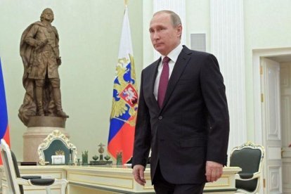 El presidente de Rusia, Vladimir Putin, este martes en el Kremlin.-EFE / SERGEI ILNITSKY