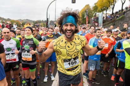 El actor y 'runner' Raúl Gómez, en una de sus carreras en 'Maraton man', programa del canal #0.-