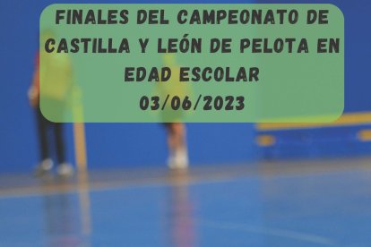 Cartel con las finales de pelota del Regional escolar.