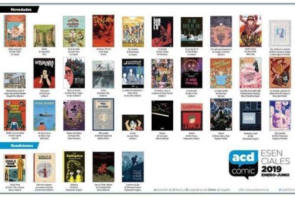 Portadas de los cómics esenciales, según la ACDCómic, de este primer semestre del 2019.-