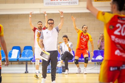 El Rio Duero Soria, en la final de la Superliga frente al CV Guaguas. MARIO TEJEDOR