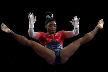 Biles, en acción.-EFE