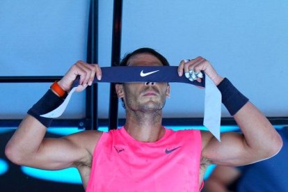 Rafael Nadal, durante el partido contra Carreño.-AAP / SCOTT BARBOUR