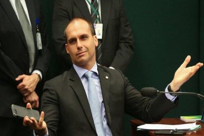 Eduardo Bolsonaro, hijo del presidente de Brasil, Jair Bolsonaro.-EL PERIÓDICO