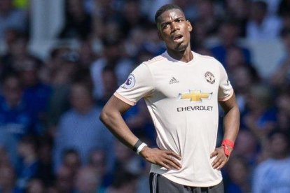 Pogba en la derrota del United ante el Everton (4-0).-EL PERIÓDICO