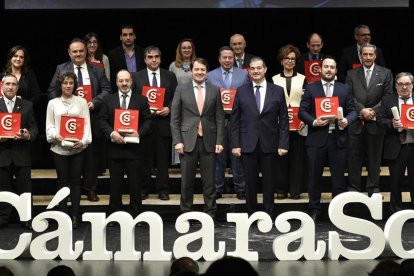 Empresarios premiados en la gala de los 120 años de la Cámara de Comercio de Soria-Valentín Guisande