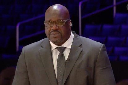 Shaquille O’Neal hablando en televisión sobre Kobe Bryant.-CAPTURA DE PANTALLA/ TNT