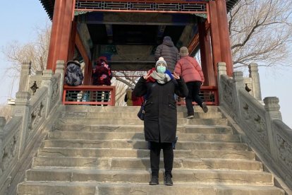 La soriana Cristina García llegó ayer de Pekín, tras días de vacaciones, a la ciudad de Tianjin donde reside.-HDS