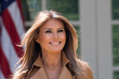 En 2018 Melania Trump lanzó una campaña centrada en los niños e internet y destinada también a luchar contra el abuso de opioides.-AFP