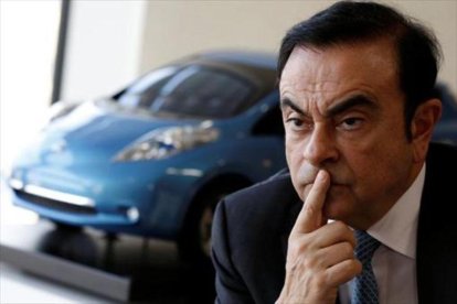 Carlos Ghosn en una conferencia de prensa en Japón el pasado 23 de febrero.-REUTERS / TORU HANAI