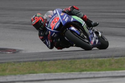 Viñales, durante las pruebas de pretemporada en Malasia con su Yamaha.-ALEJANDRO CERESUELA