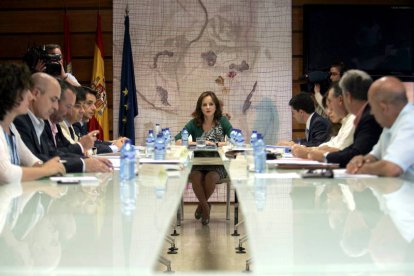 La consejera de Agricultura y Ganadería preside la primera reunión de esta legislatura del Consejo Regional Agrario. Leticia Pérez / ICAL-