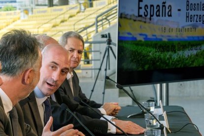 Rubiales, en la presentación del partido frente a Bosnia-