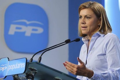 La secretaria general del PP, María Dolores Cospedal, en una imagen reciente.-Foto: EFE