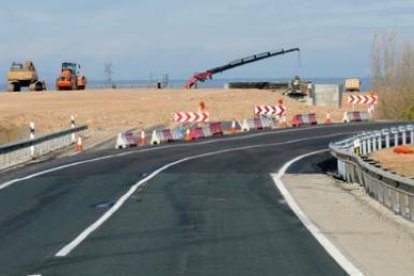 Obras en la A-15, en Soria. VALENTÍN GUISANDE-