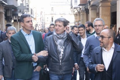 Sánchez junto a Martínez Mínguez y Rey en El Collado. GONZALO MONTESEGURO