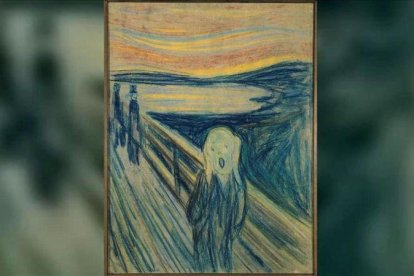 Una de las cuatro pinturas de la serie El grito, de Edvard Munch.-