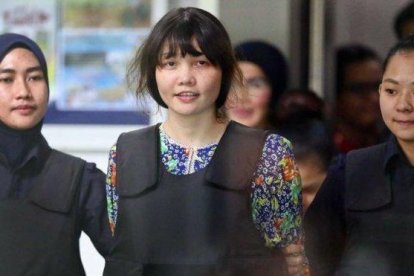 Doan Thi Houng, la única hallada culpable por el asesinato en 2017 de Kim Jong-nam.-AP